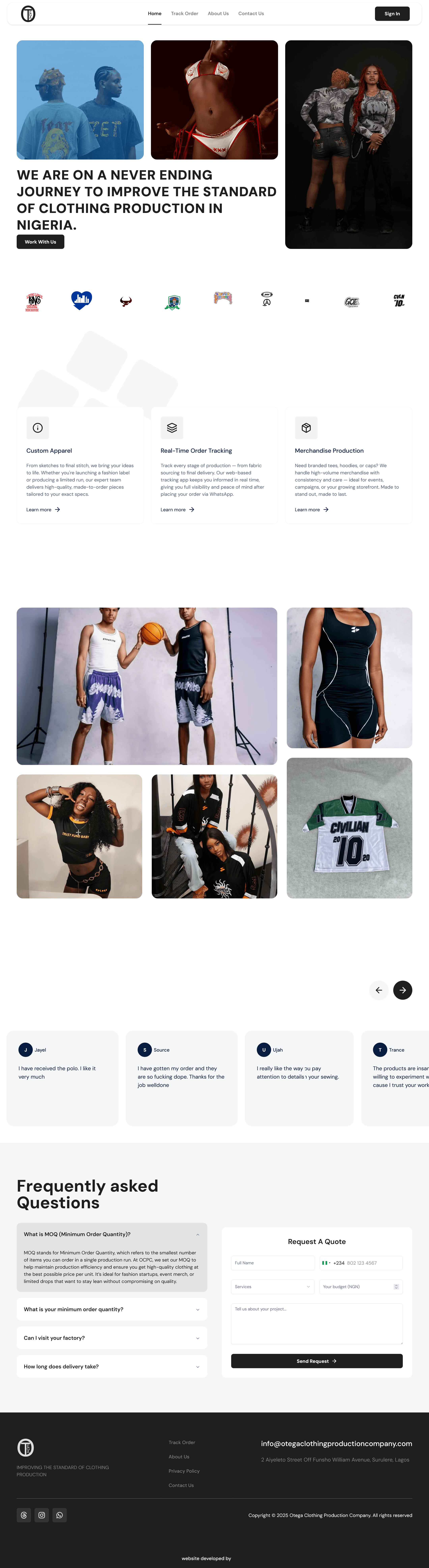 OCPC Order Tracking & Management Web App