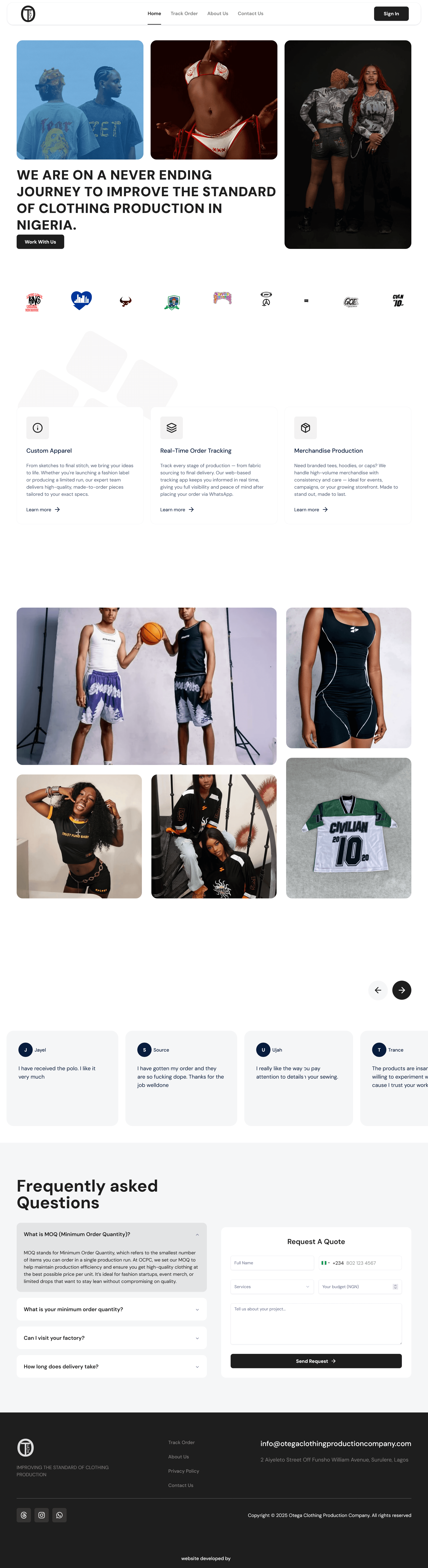 OCPC Order Tracking & Management Web App